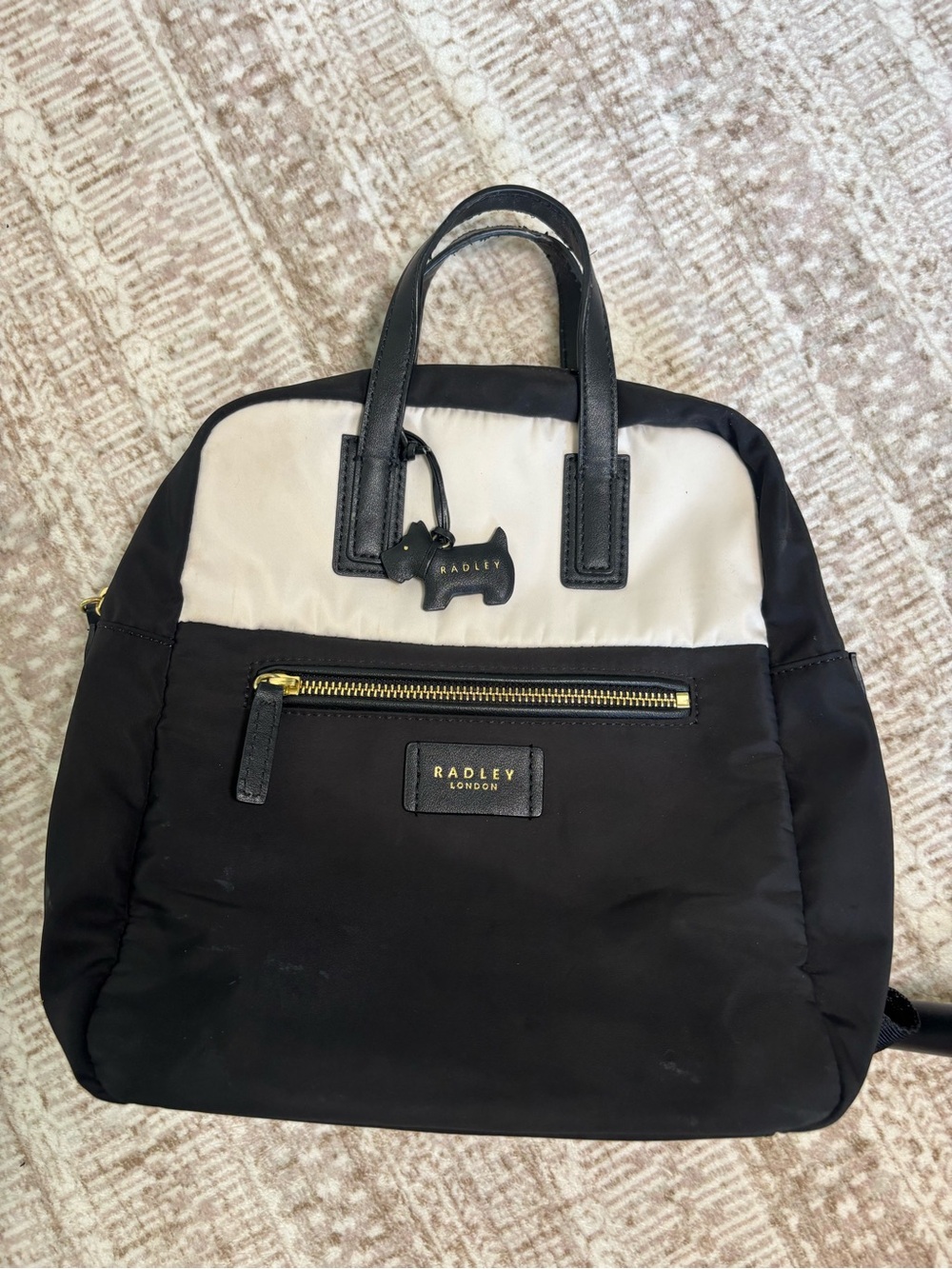 Radley London Elia Mews Zip-Top Nylon Backpack Black